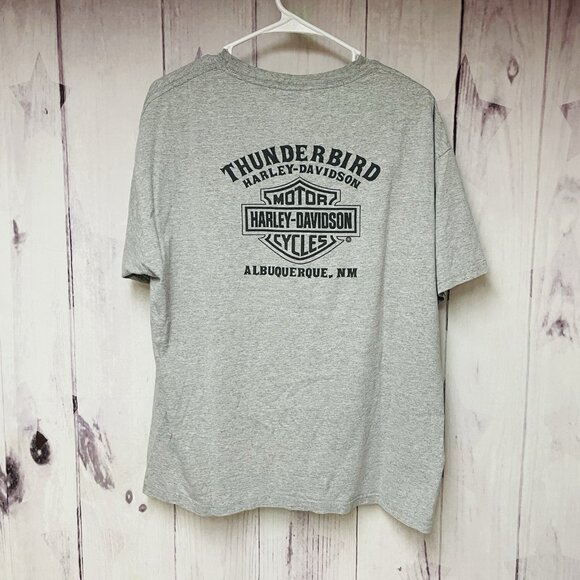 Harley Davidson Shirt Size Large Thunderbird Albuquerque NM Gray - Picture 2 of 3